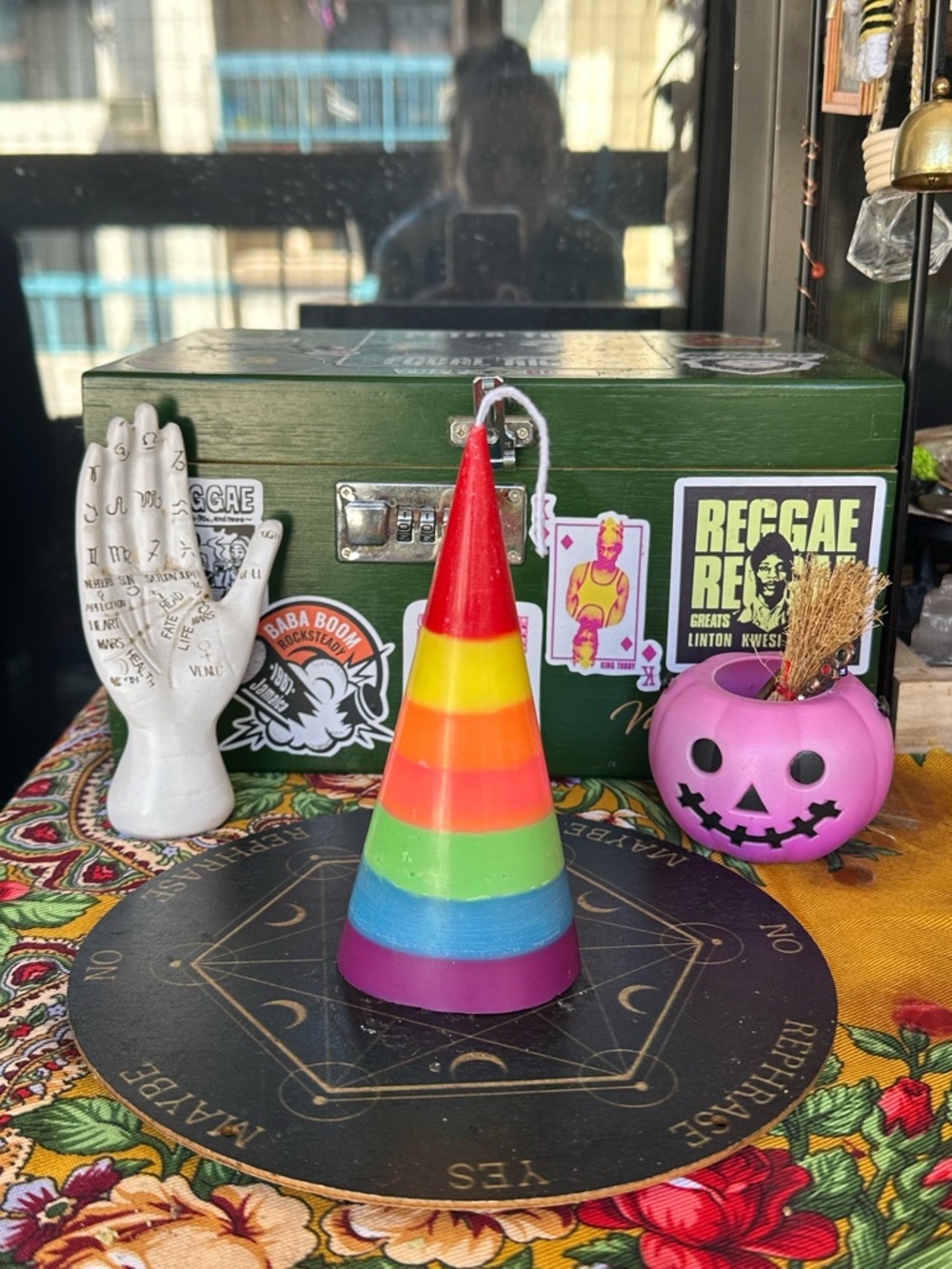 Rainbow Wizard Hat Candle – Prism Mage Edition